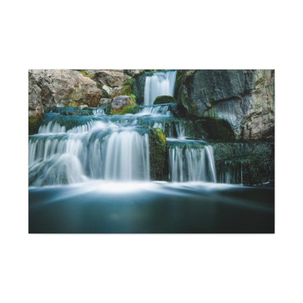 Waterfall in Mountains Standard Canvas
