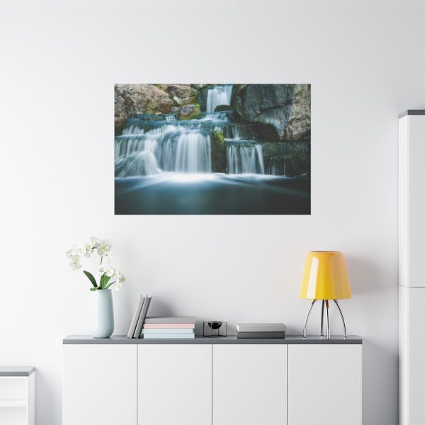 Waterfall in Mountains Standard Canvas