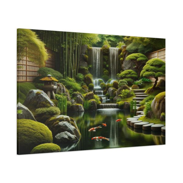 Zen Waterfall Garden in Japanese Style Standard Canvas
