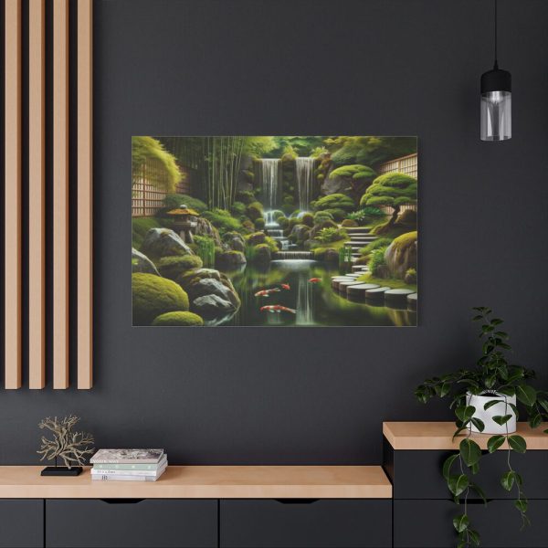 Zen Waterfall Garden in Japanese Style Standard Canvas