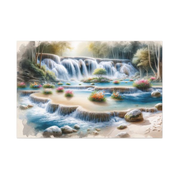 91638-351.jpg Watercolor-Style Painting of Waterfall Standard Canvas