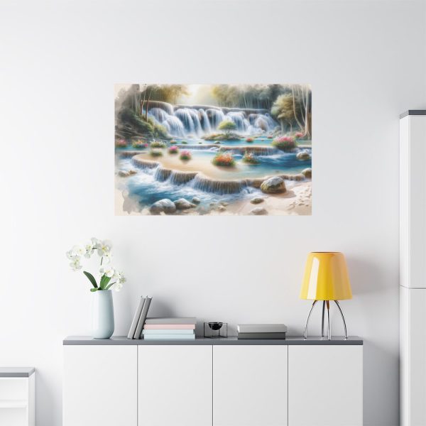 91638-352.jpg Watercolor-Style Painting of Waterfall Standard Canvas