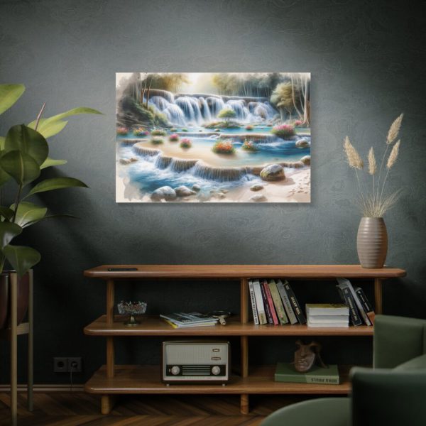 91638-354.jpg Watercolor-Style Painting of Waterfall Standard Canvas
