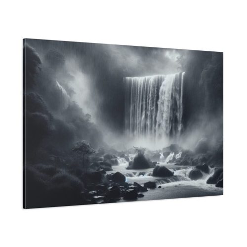 Waterfall on Rainy Day Standard Canvas