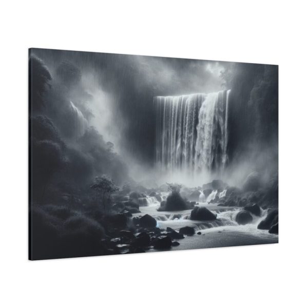 Waterfall on Rainy Day Standard Canvas