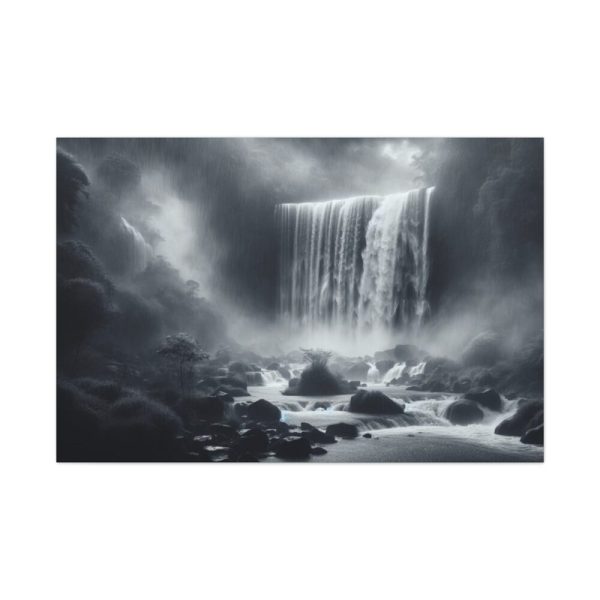 Waterfall on Rainy Day Standard Canvas
