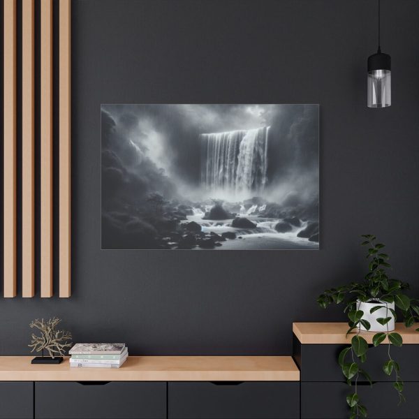 Waterfall on Rainy Day Standard Canvas
