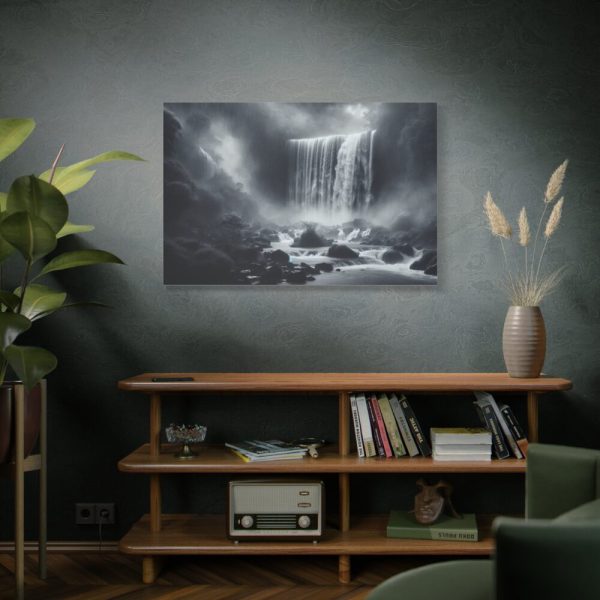 Waterfall on Rainy Day Standard Canvas