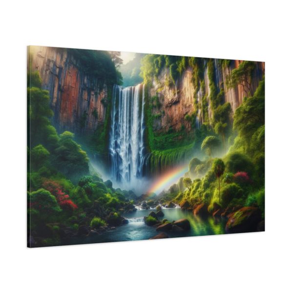 91638-365.jpg Waterfall Cascading Down Into Serene Pool Standard Canvas