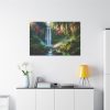 91638-367.jpg Waterfall Cascading Down Into Serene Pool Standard Canvas