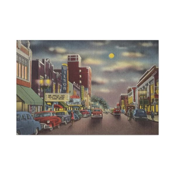 Nash Street at Night, Wilson Standard Canvas