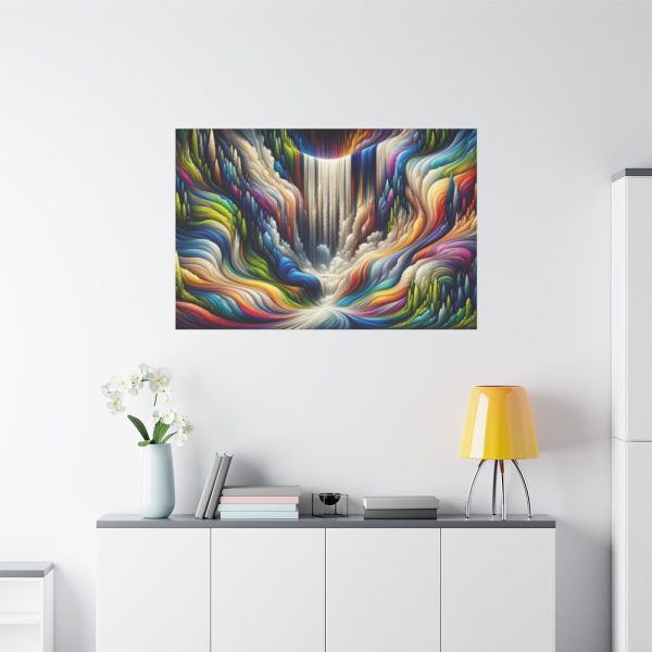Abstract Art Piece of Waterfall Standard Canvas
