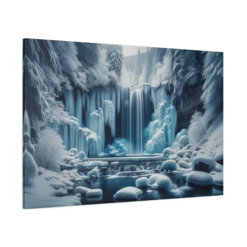 91638-441.jpg Frozen Waterfall During Winter Standard Canvas