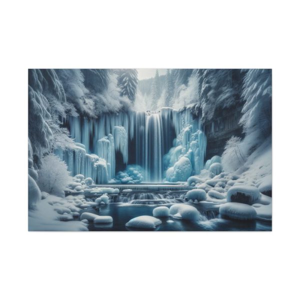 91638-442.jpg Frozen Waterfall During Winter Standard Canvas
