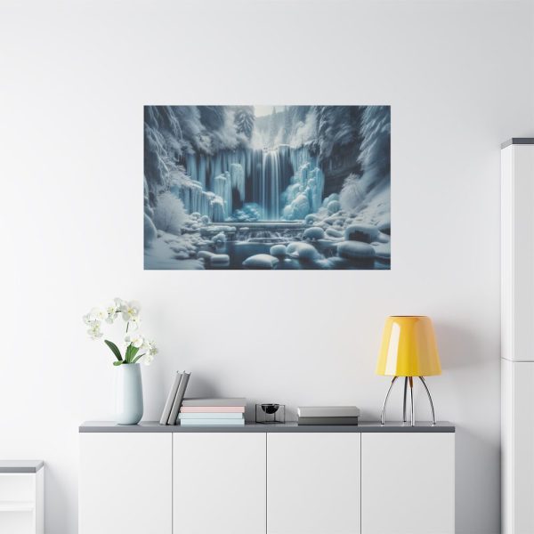91638-443.jpg Frozen Waterfall During Winter Standard Canvas