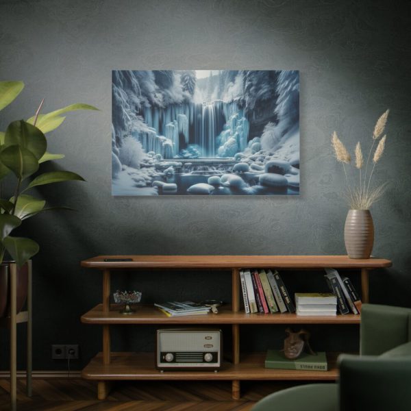 91638-445.jpg Frozen Waterfall During Winter Standard Canvas