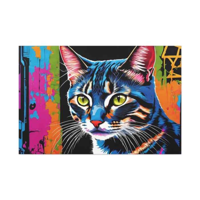 Cat Pop Art Illustration Standard Canvas - Image 2
