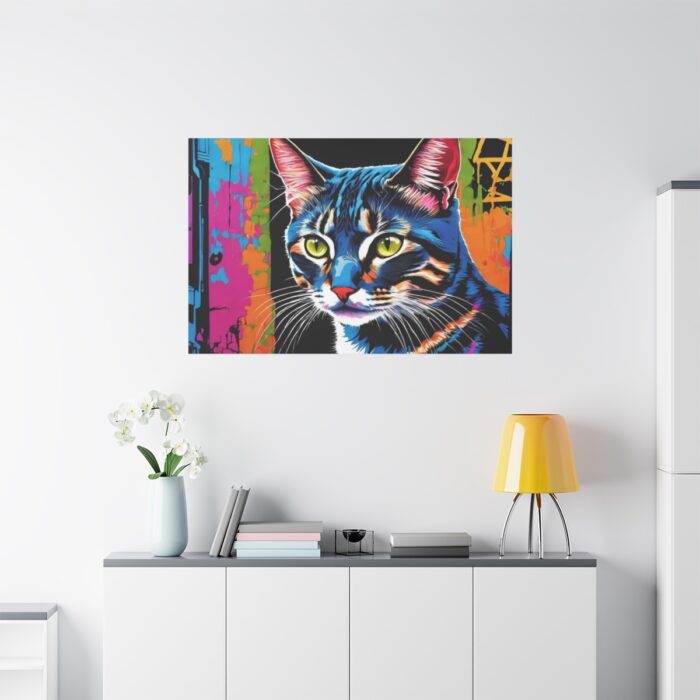 Cat Pop Art Illustration Standard Canvas - Image 3