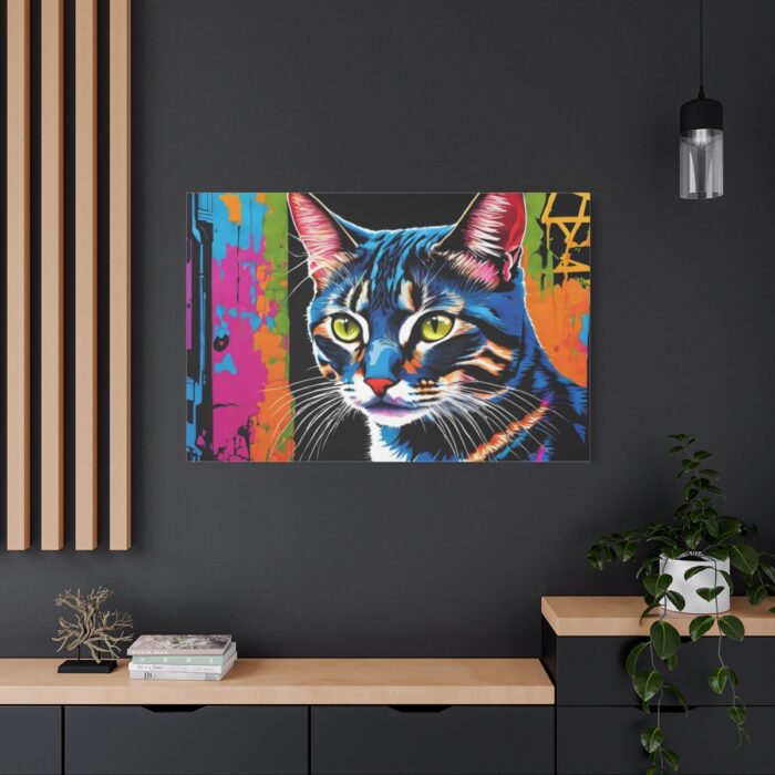 Cat Pop Art Illustration Standard Canvas - Image 4