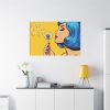 91638-463.jpg Girl With Blue Hair in Pop Art Style Standard Canvas