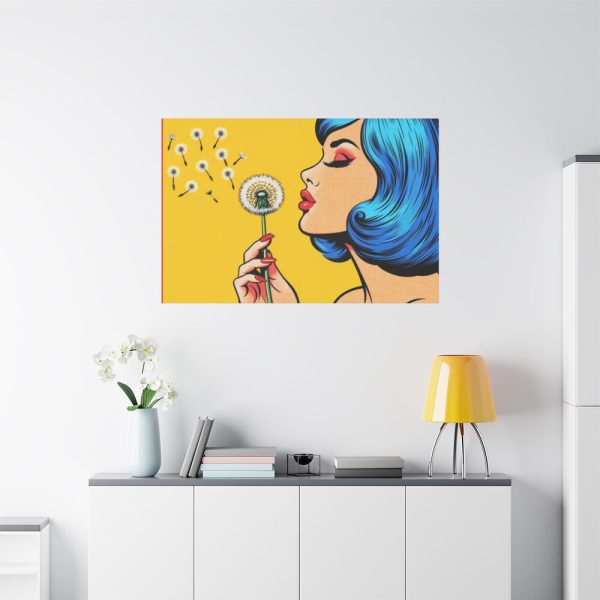 91638-463.jpg Girl With Blue Hair in Pop Art Style Standard Canvas