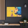 91638-464.jpg Girl With Blue Hair in Pop Art Style Standard Canvas