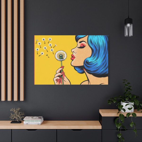 91638-464.jpg Girl With Blue Hair in Pop Art Style Standard Canvas