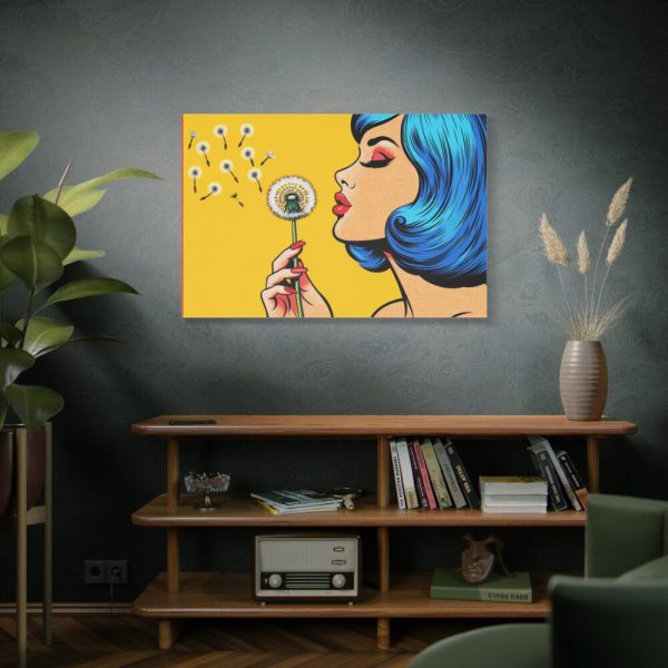 91638-465.jpg Girl With Blue Hair in Pop Art Style Standard Canvas