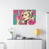 91638-478.jpg Pop Art Woman With Pink Donuts Standard Canvas