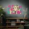 91638-480.jpg Pop Art Woman With Pink Donuts Standard Canvas