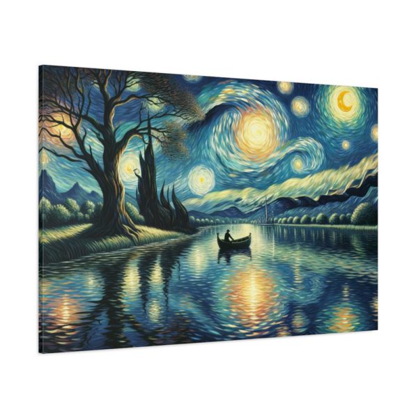Men On the Boat in the Night Standard Canvas