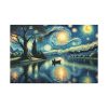 Men On the Boat in the Night Standard Canvas