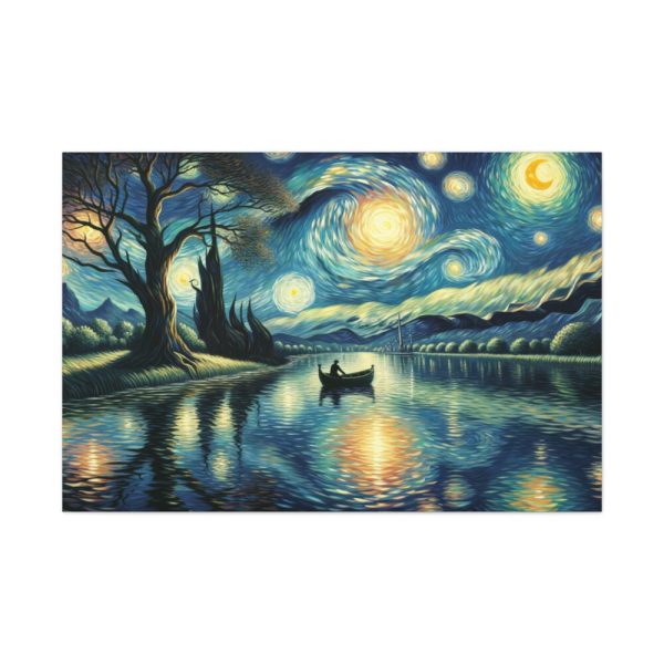 Men On the Boat in the Night Standard Canvas