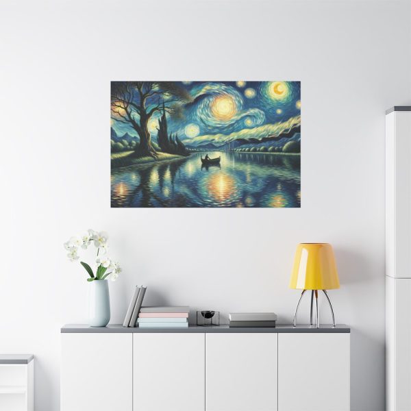 Men On the Boat in the Night Standard Canvas