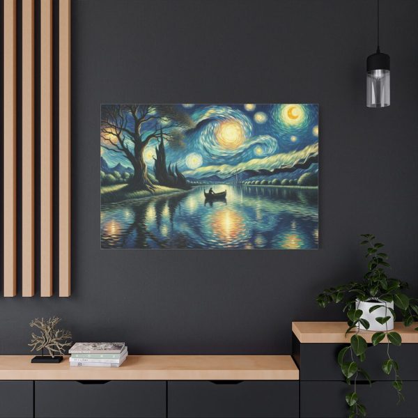 Men On the Boat in the Night Standard Canvas
