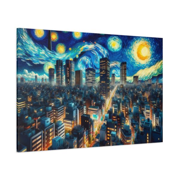91638-60.jpg Tokyo With a Swirling Star-Filled Sky Standard Canvas