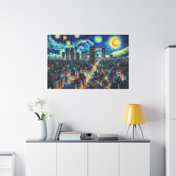 91638-62.jpg Tokyo With a Swirling Star-Filled Sky Standard Canvas