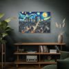 91638-64.jpg Tokyo With a Swirling Star-Filled Sky Standard Canvas
