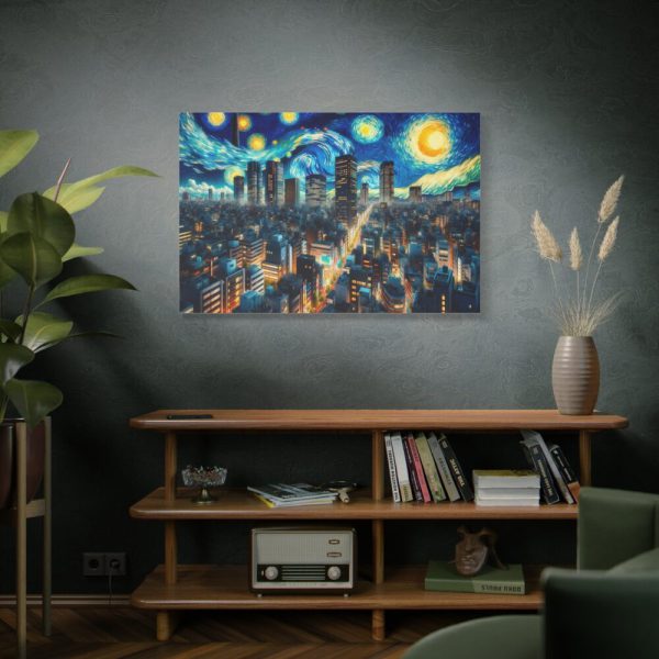 91638-64.jpg Tokyo With a Swirling Star-Filled Sky Standard Canvas