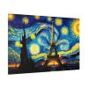 91638-65.jpg Eiffel Tower Under Starry Night Sky Standard Canvas