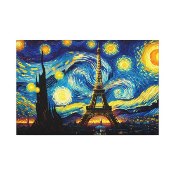 91638-66.jpg Eiffel Tower Under Starry Night Sky Standard Canvas