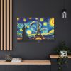 91638-68.jpg Eiffel Tower Under Starry Night Sky Standard Canvas