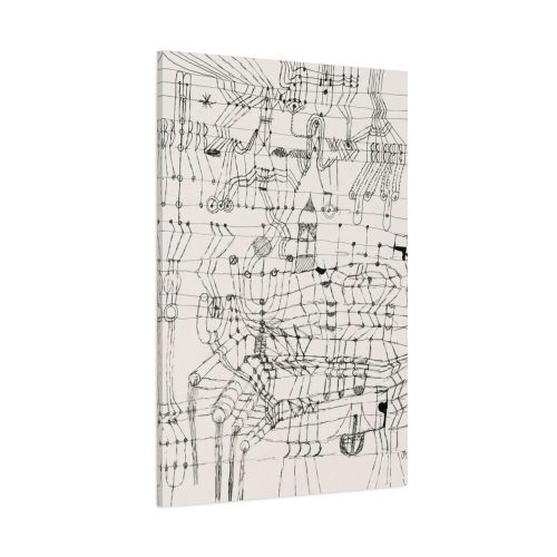91655-110.jpg Drawing Knotted in the Manner of a Net (1920) by Paul Klee Standard Canvas
