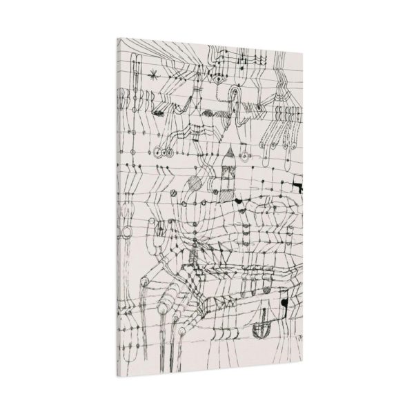 91655-110.jpg Drawing Knotted in the Manner of a Net (1920) by Paul Klee Standard Canvas