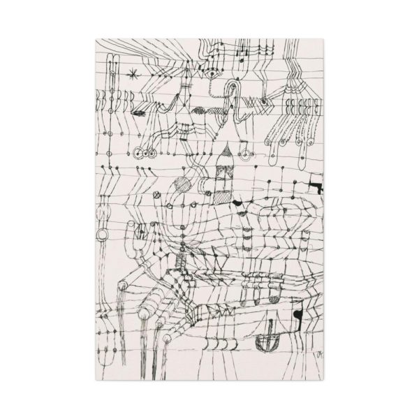 91655-111.jpg Drawing Knotted in the Manner of a Net (1920) by Paul Klee Standard Canvas
