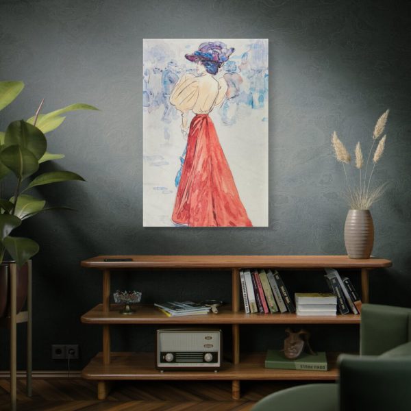 Elegant With a Red Skirt Standard Canvas