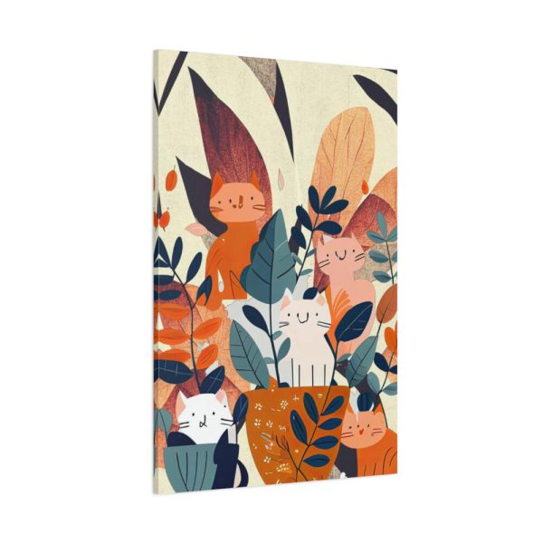 91655-180.jpg Boho Contemporary Cats Illustration Standard Canvas