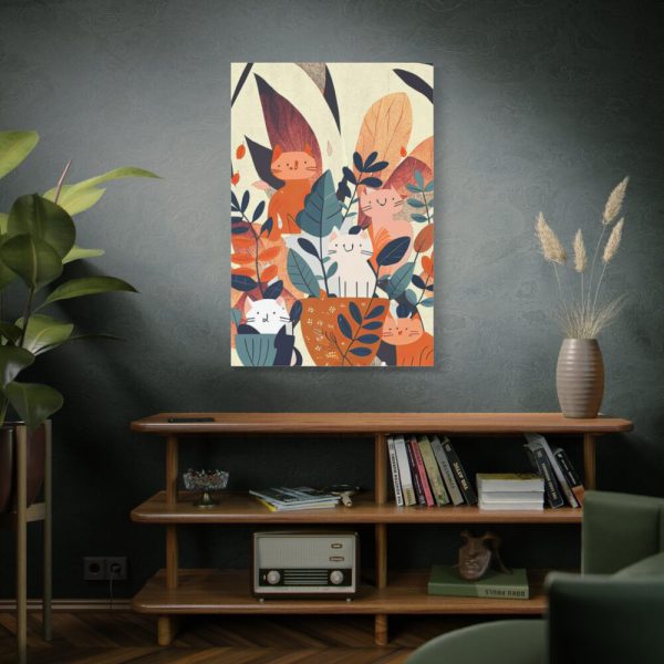 91655-184.jpg Boho Contemporary Cats Illustration Standard Canvas