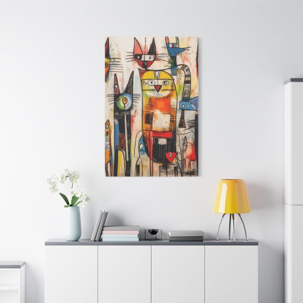 91655-187.jpg Colorful Abstract Cat Art Standard Canvas
