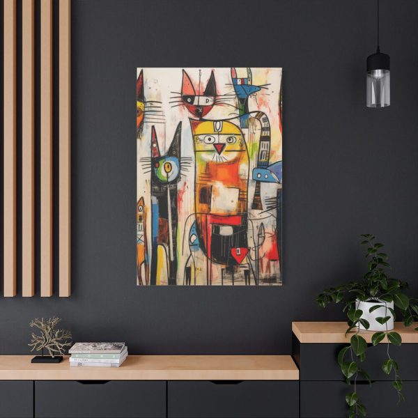 91655-188.jpg Colorful Abstract Cat Art Standard Canvas